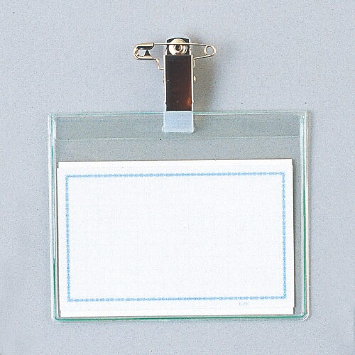 タッグ名札 大 金属クリップ付 ×10