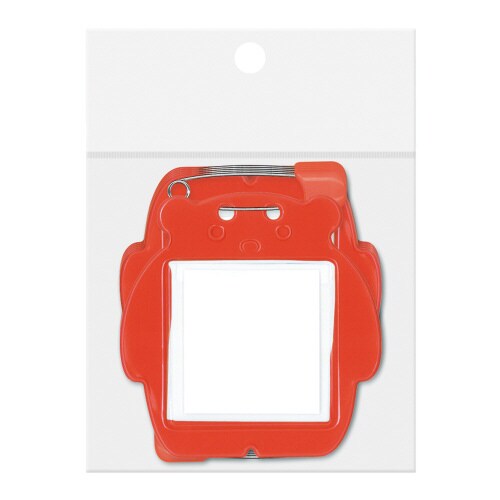 クマ型名札 10枚パック レッド