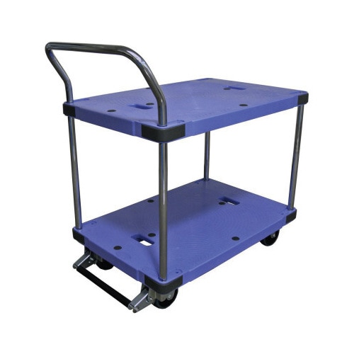 樹脂運搬台車300kg 2段タイプ ブレーキ付