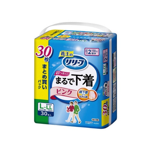 リリーフ パンツまるで下着2回分ピンクL30枚×2