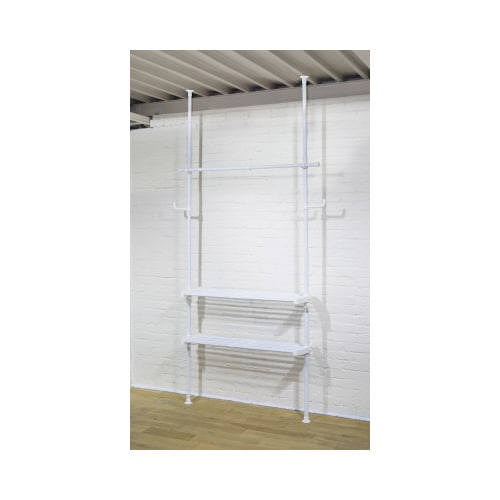 頑丈突っ張り伸縮ラック ハンガーポール付きMWH