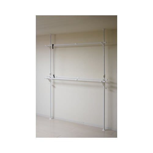 たっぷり物干しハンガーラックWH