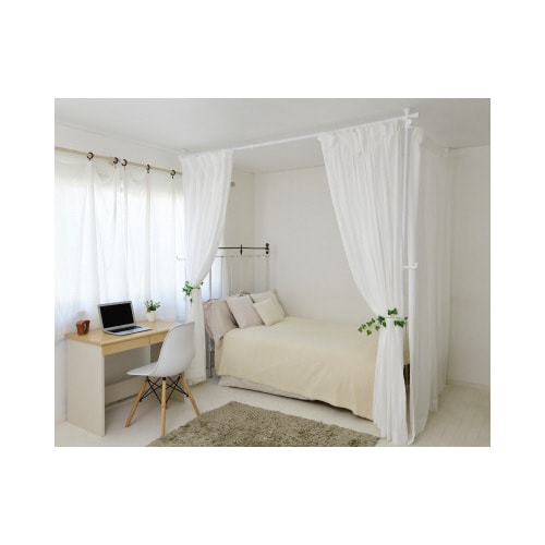 突っ張りカーテンレールセット 3ポールMWH