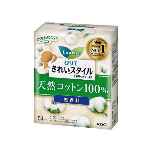 ロリエ きれいスタイル天然コットン54個×8
