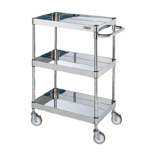 ステンレスCSパールワゴン(棚板3段)
