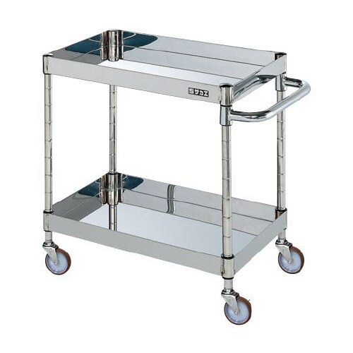 ステンレスCSパールワゴン(棚板2段)