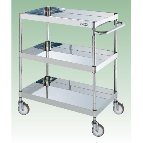 ステンレスCSパールワゴン(棚板3段)