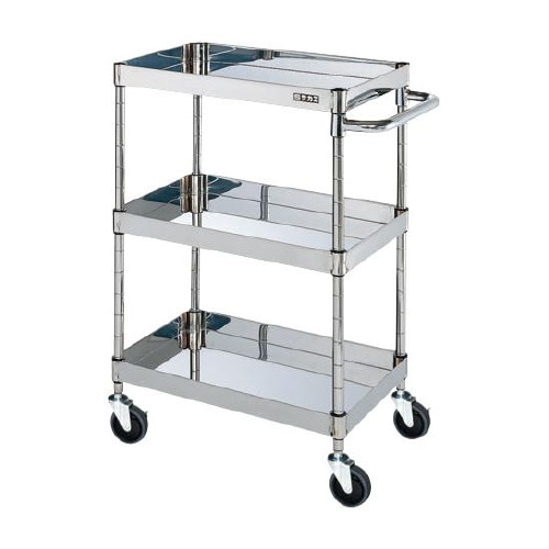 ステンレスCSパールワゴン(棚板3段)