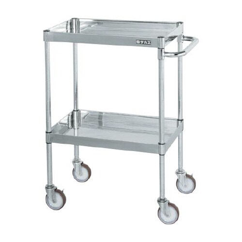 ステンレスCSパールワゴン(棚板2段)