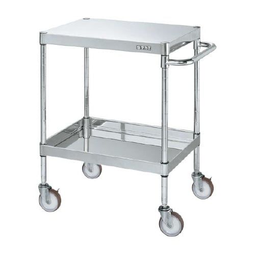 ステンレスCSパールワゴン(棚板2段)