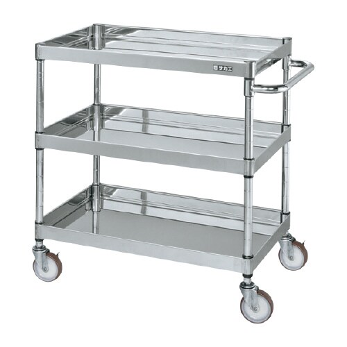 ステンレスCSパールワゴン(棚板3段)