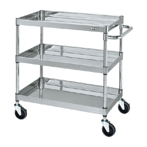 ステンレスCSパールワゴン(棚板3段)