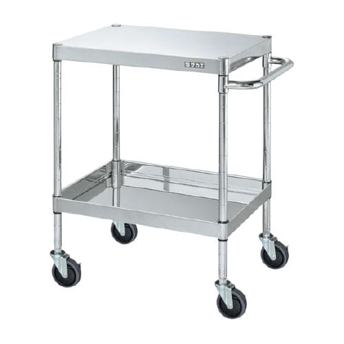 ステンレスCSパールワゴン(棚板2段)