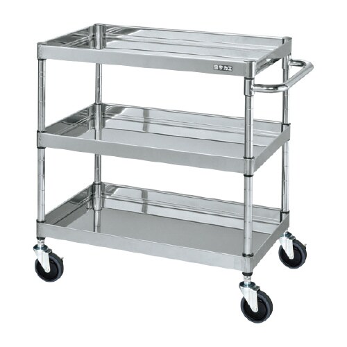ステンレスCSパールワゴン(棚板3段)