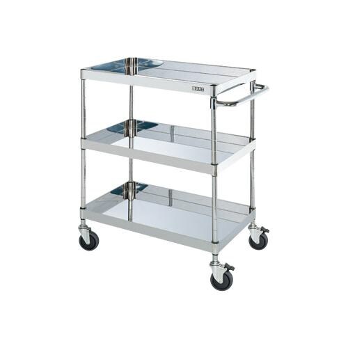 ステンレスCSパールワゴン(ダブルストッパー車輪)