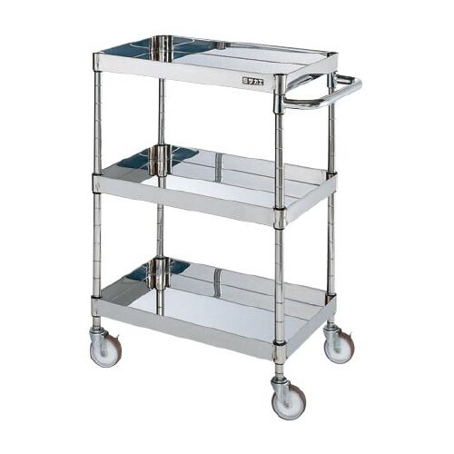 ステンレスCSパールワゴン(棚板3段)