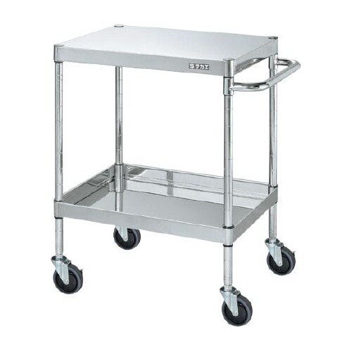 ステンレスCSパールワゴン(棚板2段)