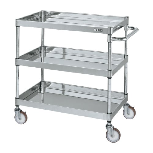 ステンレスCSパールワゴン(棚板3段)