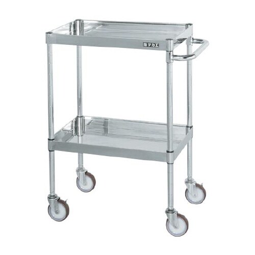 ステンレスCSパールワゴン(棚板2段)