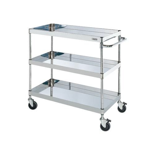 ステンレスCSパールワゴン(ダブルストッパー車輪)