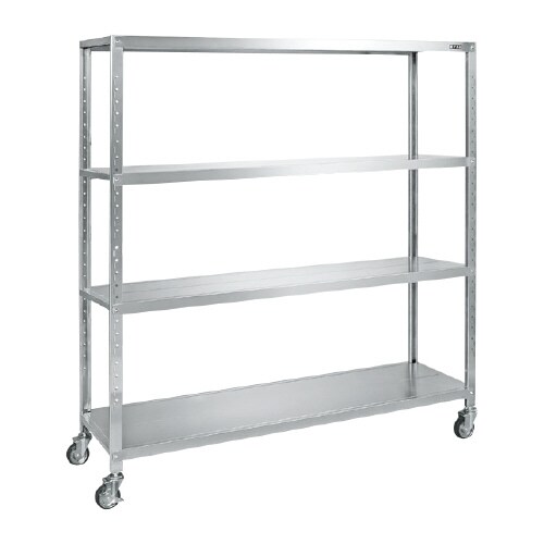 ステンレスサカエキャスターラック