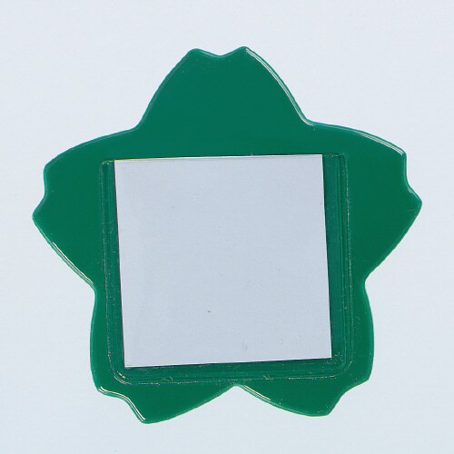 桜型キンダー名札 中紙入 緑×50