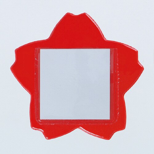 桜型キンダー名札 中紙入 赤×50