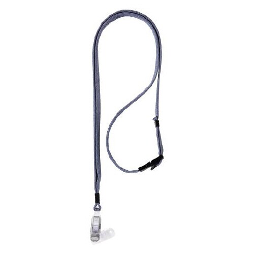 マイティーループ名札ファスナー付大横型グレー×10