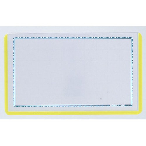 硬質名刺型名札 黄 ピン・クリップ両用×50