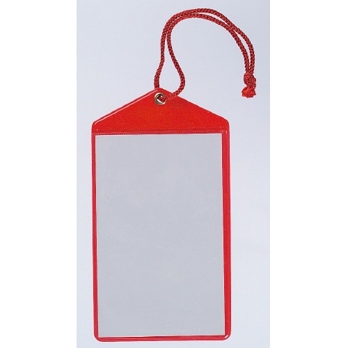 ネームホルダー ヒモ付 赤×10