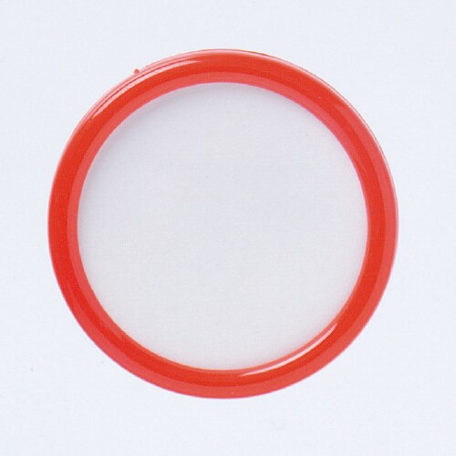 丸型名札 直径50mmピン・クリップ両用 赤×10