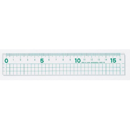 16cm方眼直線定規 緑×10