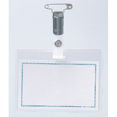 タッグ名札 金属クリップ 名刺サイズ×50