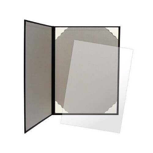 証書ファイル A4 レザー調 焦茶栗