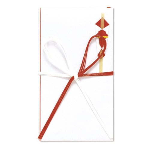 金封 東京折 花結び 赤白五本 無字 20枚入