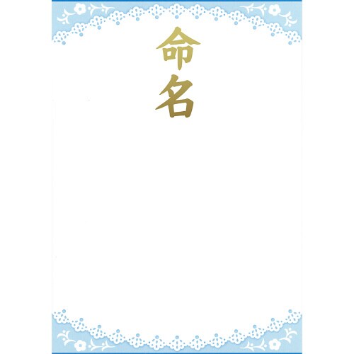 OA命名紙 レース ブルー 10冊入