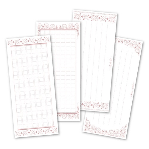 インクで綴る一筆箋 フラワー 5冊入