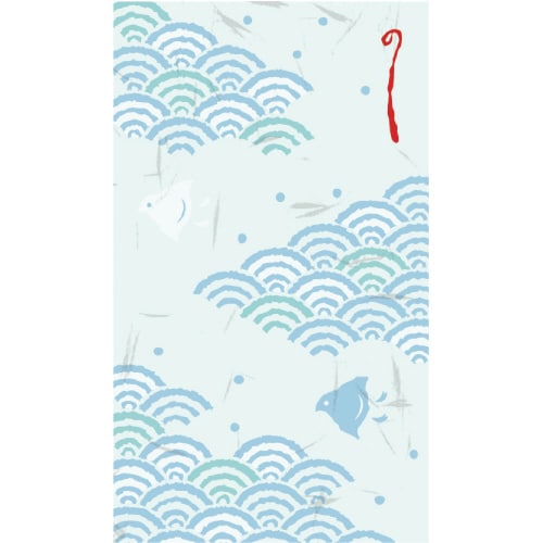 のし袋 縁起もん 五型 青海波 5冊入