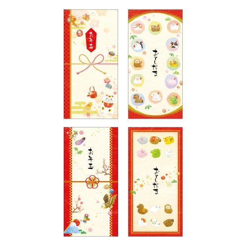 絵入ポチ袋 万型和風ファンシー 40冊入