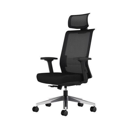 エントリー2 ヘッド、肘付/黒/アルミ脚/黒