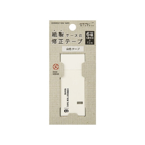 修正テープ 紙製 6mm 白