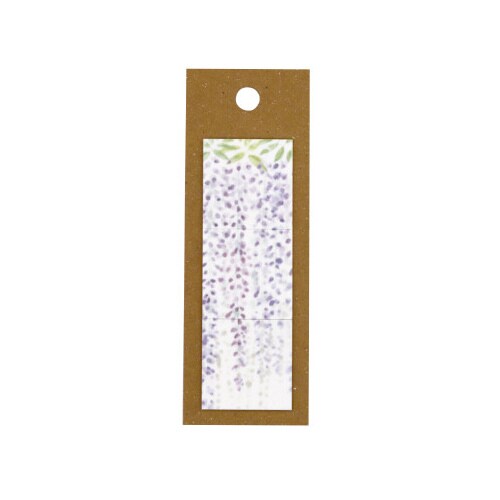 淡く透ける付箋 藤の花