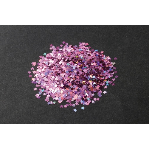 ホログラムグリッター星 3mm ピンク