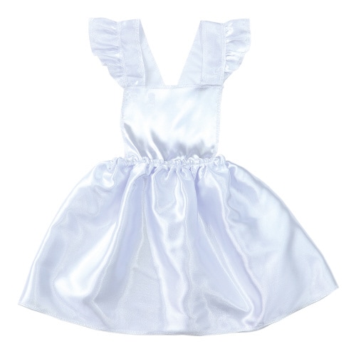 ソフトサテンサロペットスカート ホワイト