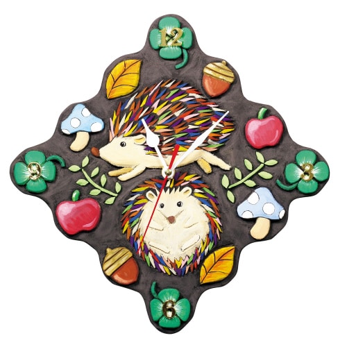 黒彫板時計 クォーツ時計B付