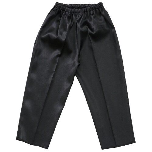 ソフトサテンズボン テーパード J 黒