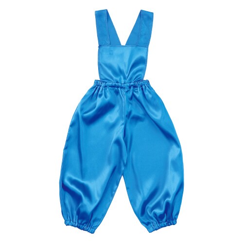 ソフトサテンサロペットパンツ Cサイズ ブルー