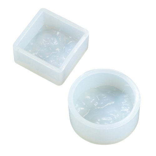 UVレジン 波型シリコンモールド丸型&正方形セット