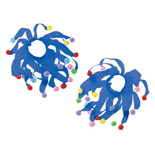 レースリストバンド カラフルボール 青