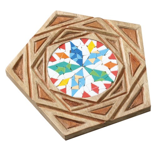 五角コースター プラモザイク付